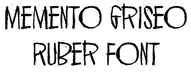 Memento Griseo Ruber Font free download