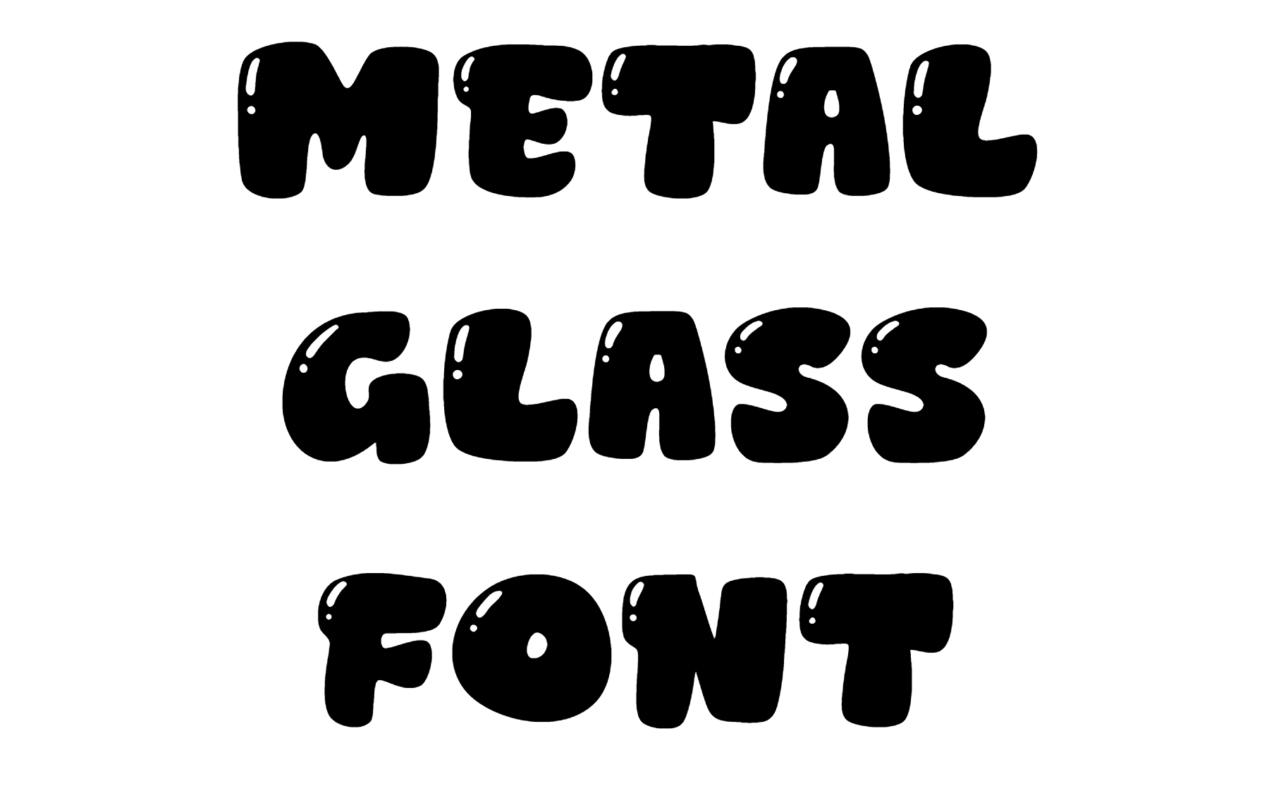Metal Glass Font free download