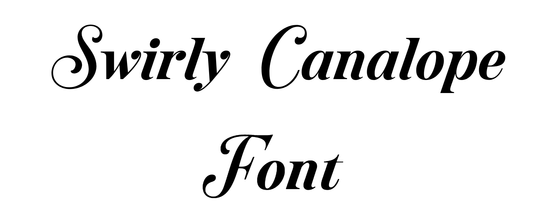 Swirly Canalope Font free download