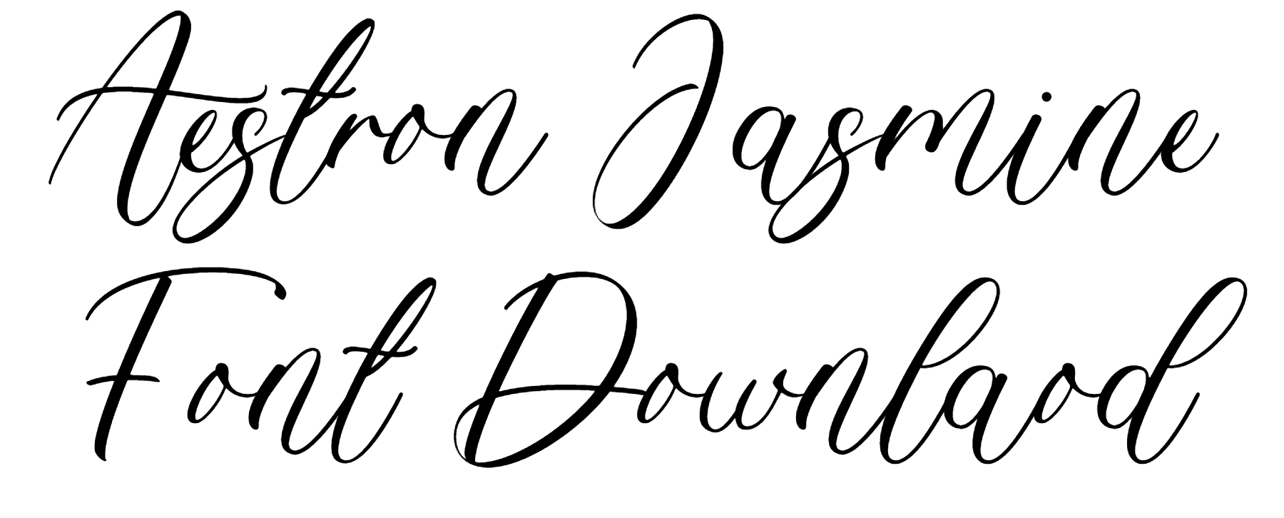 Aestron Jasmine Font free download