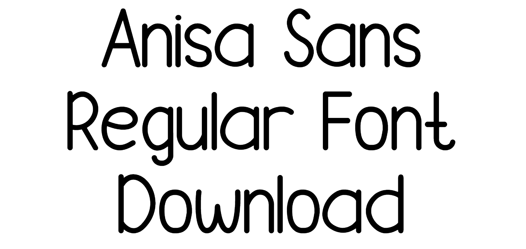 Anisa Sans Regular Font free download