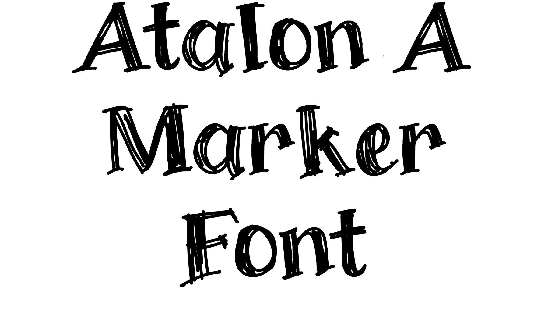 Atalon A Marker Font Download