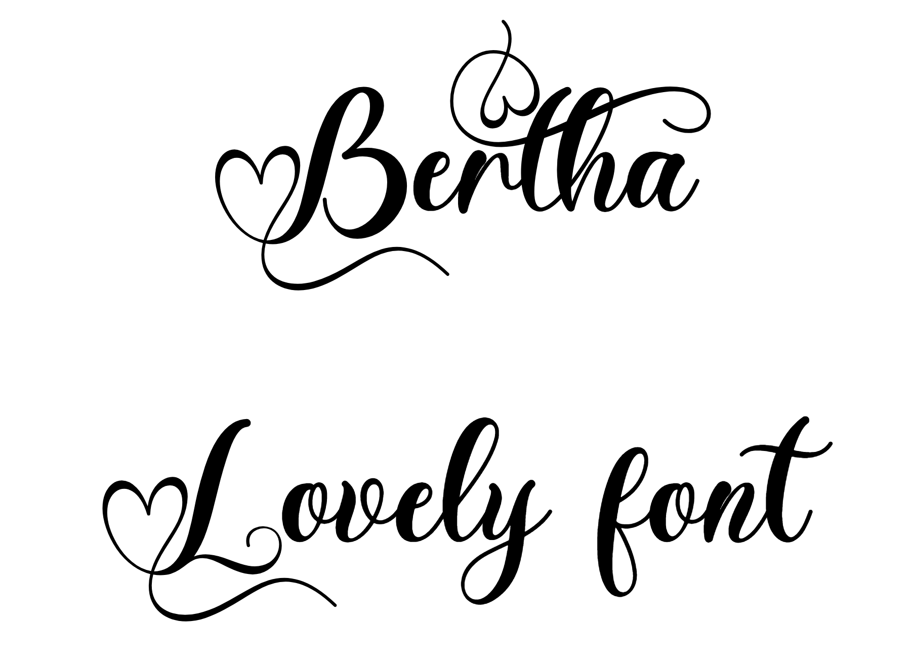 Bertha Lovely font download