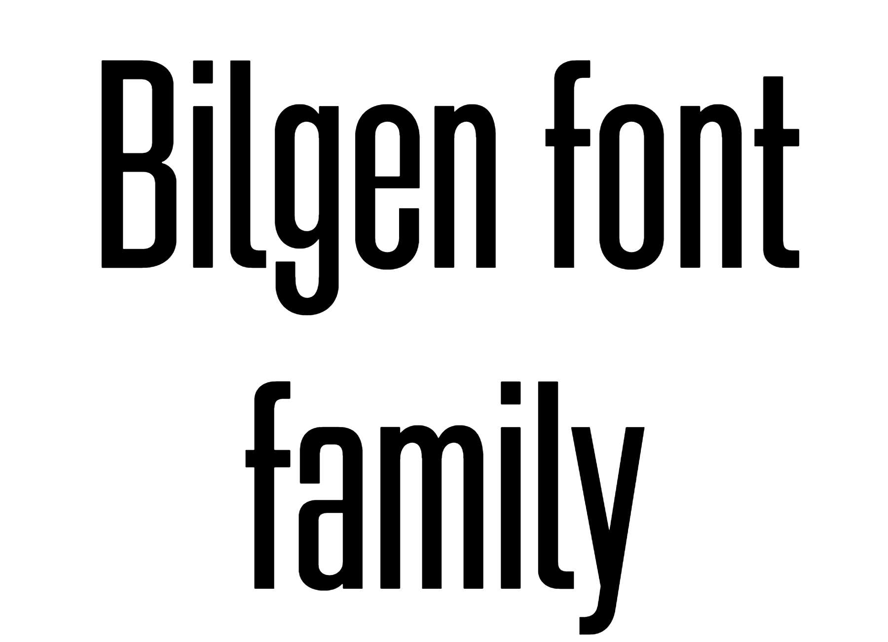 Bilgen font family download