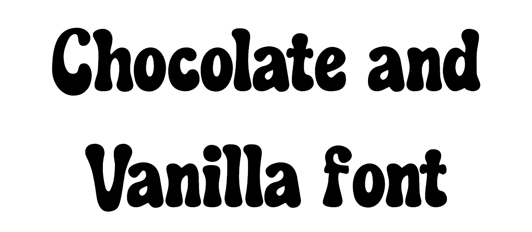 Chocolate and Vanilla font download