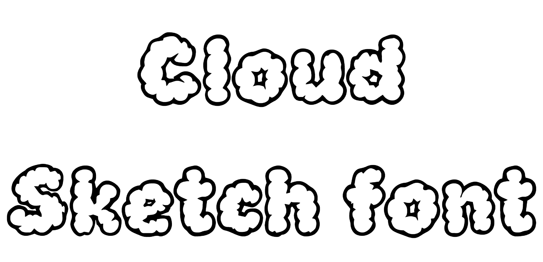 Cloud Sketch font download