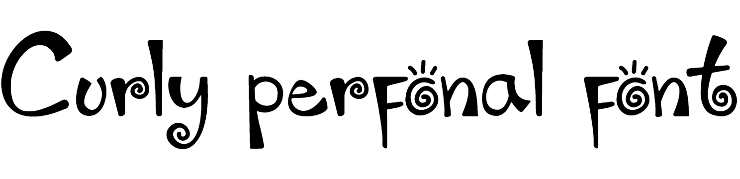 Curly perfonal font download