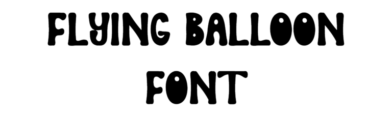 Flying Balloon font download