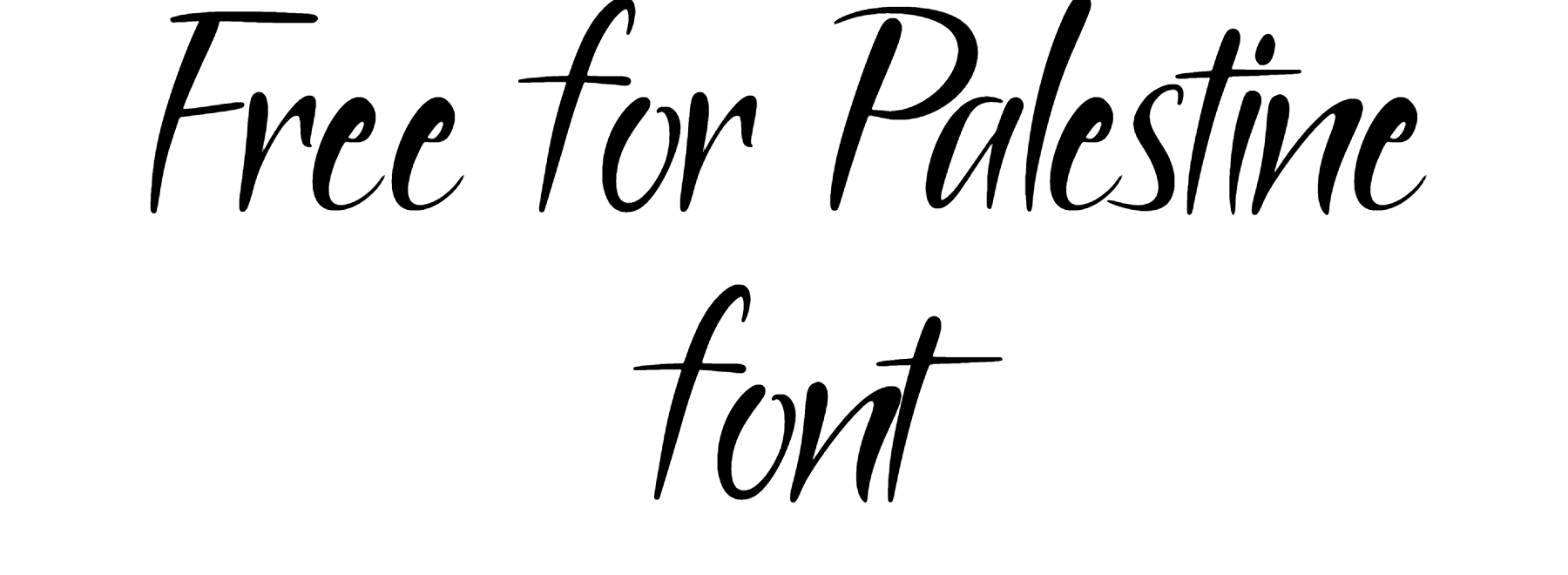 Free for Palestine font download