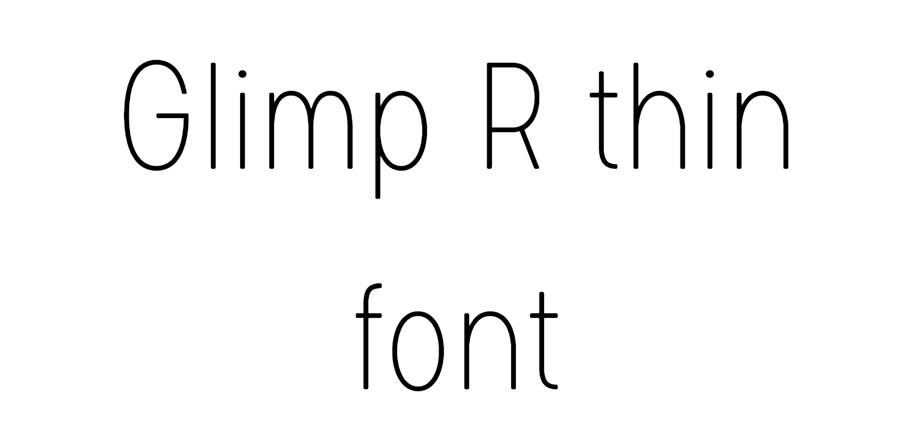 Glimp R thin font download