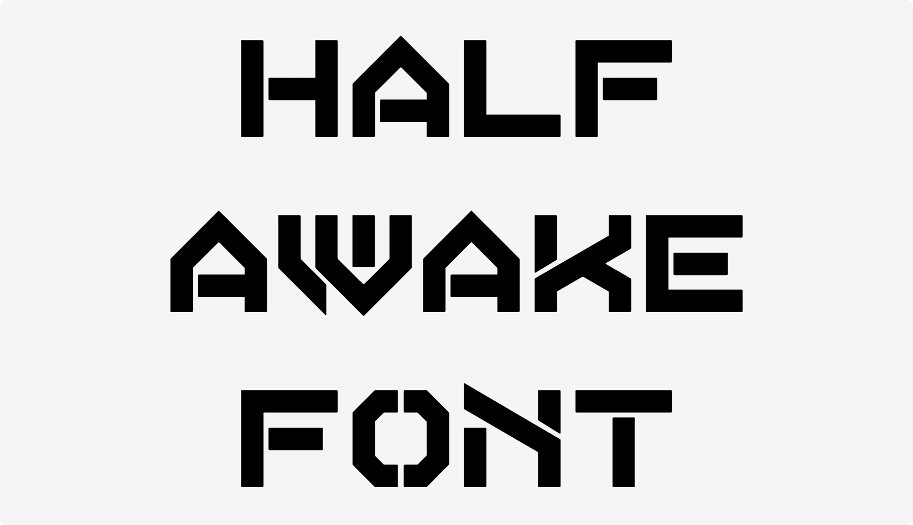 Half Awake font download