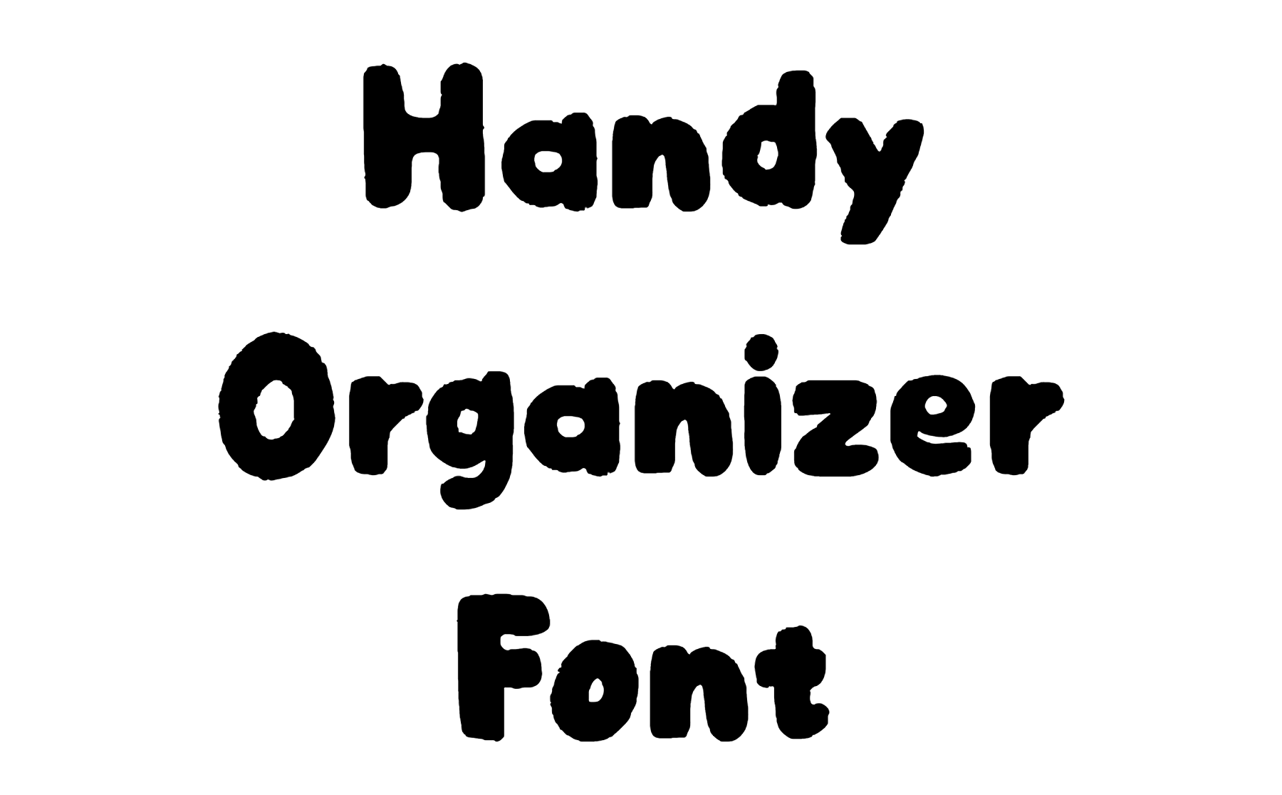 Handy Organizer Font Download