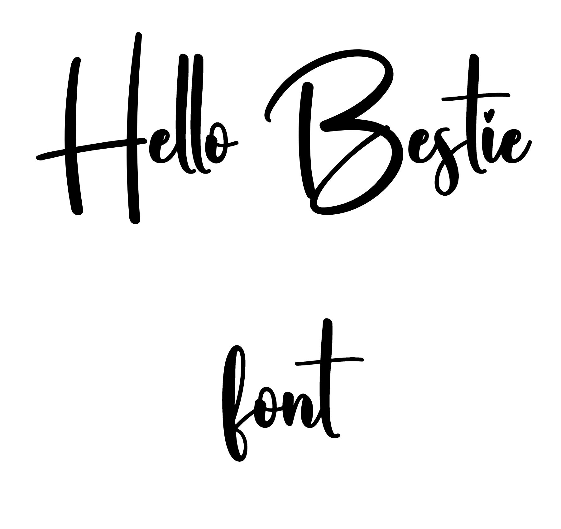 Hello Bestie font download