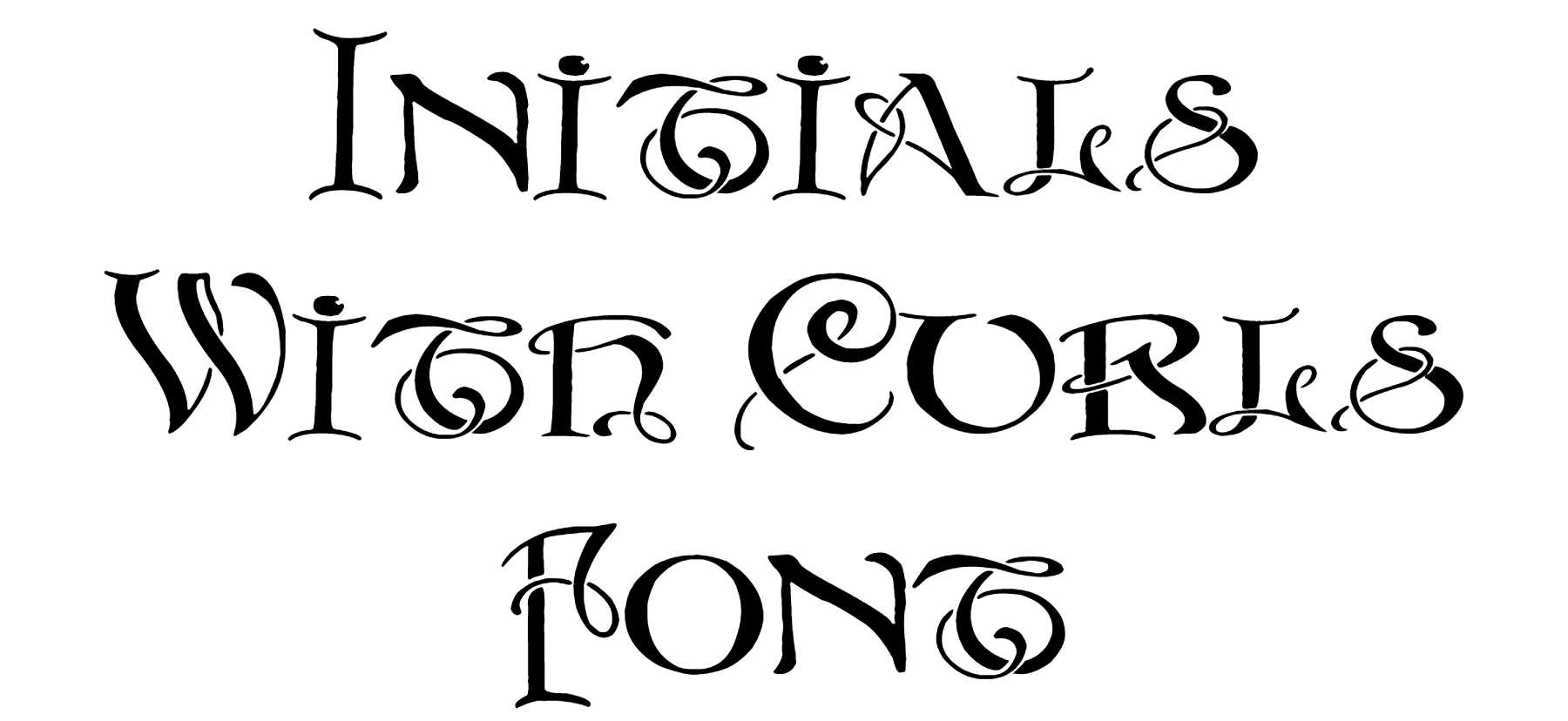 Initials With Curls font download