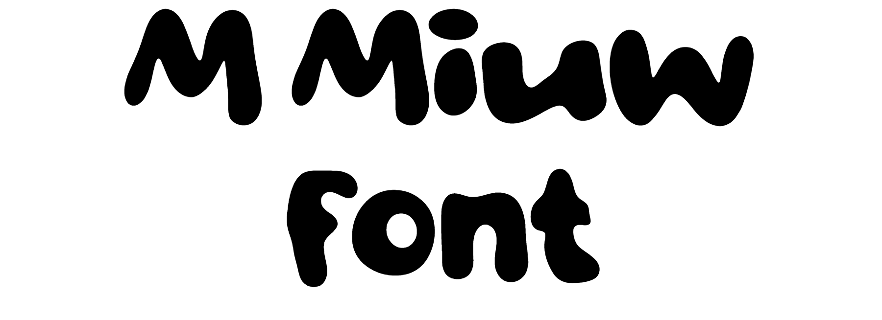 M Miuw font download