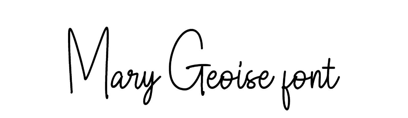 Mary Geoise font download