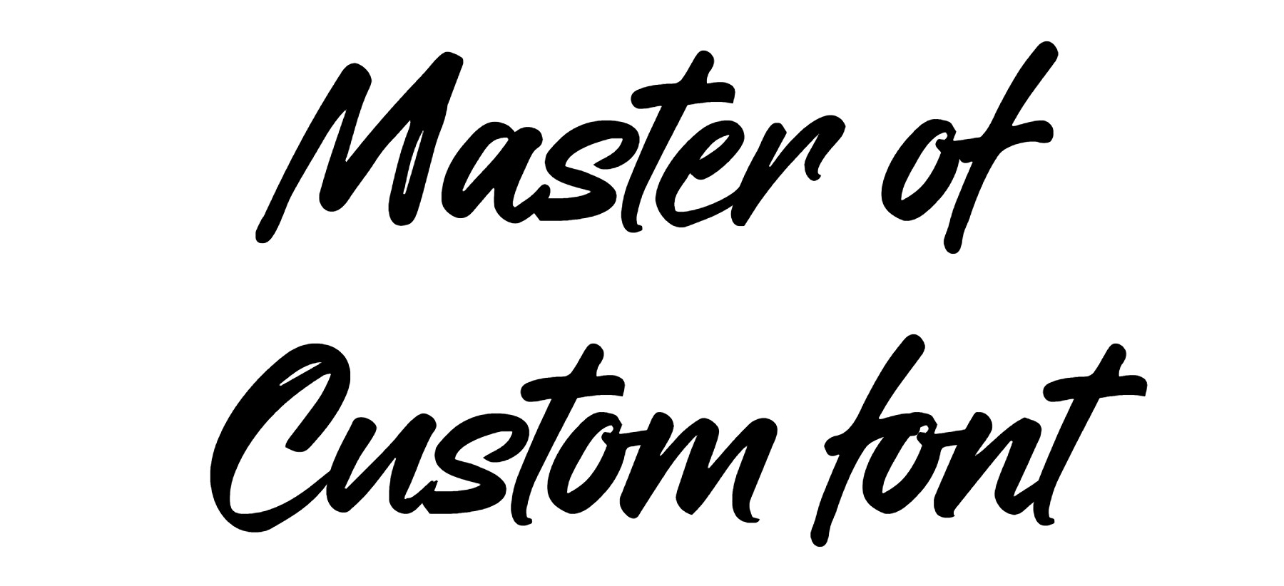 Master of Custom font download