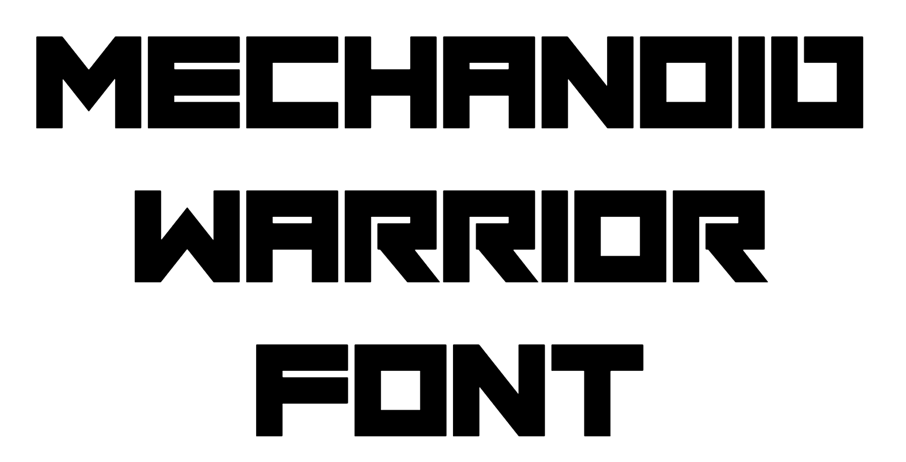 Mechanoid Warrior font download