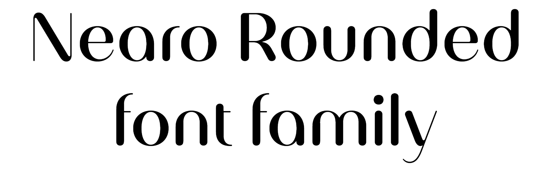 Nearo Rounded font family download