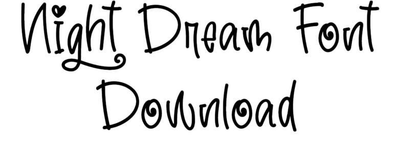 Night Dream Font free download