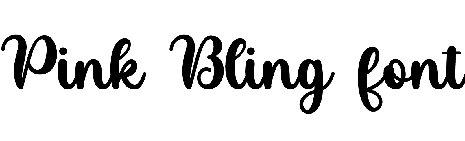 Pink Bling font download