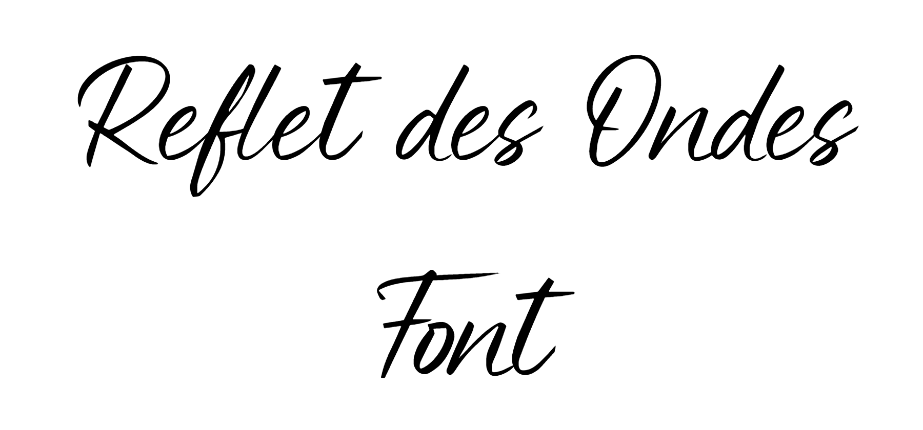 Reflet des Ondes Font download