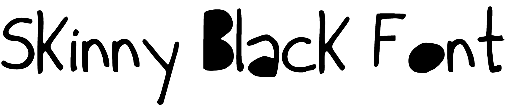 Skinny Black Font Download