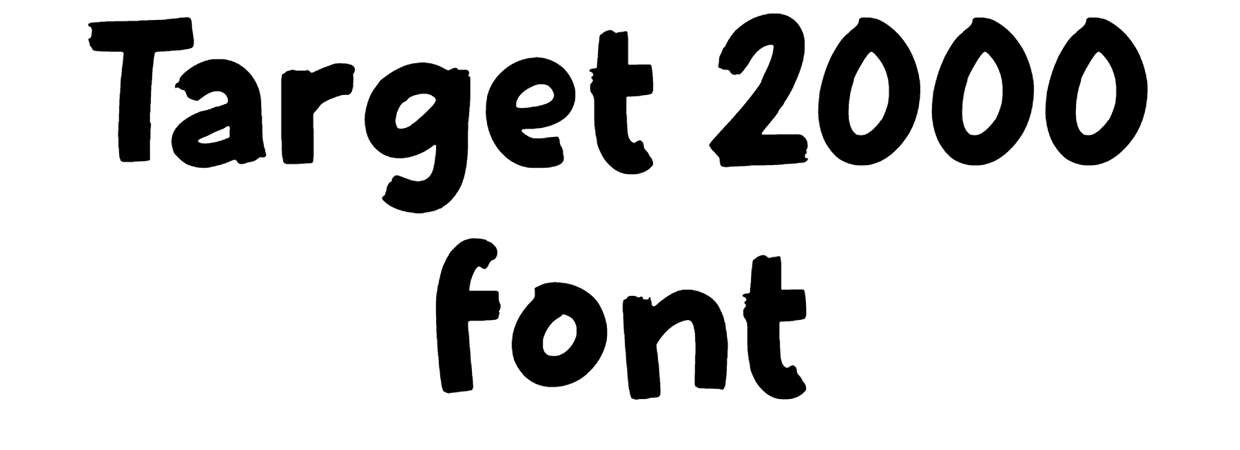 Target 2000 font download