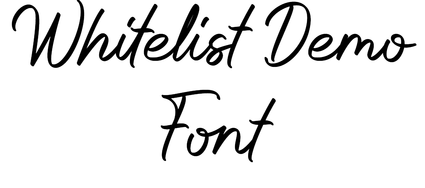 Whitelist Demo font download
