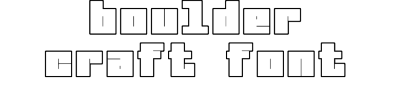 boulder craft font Download