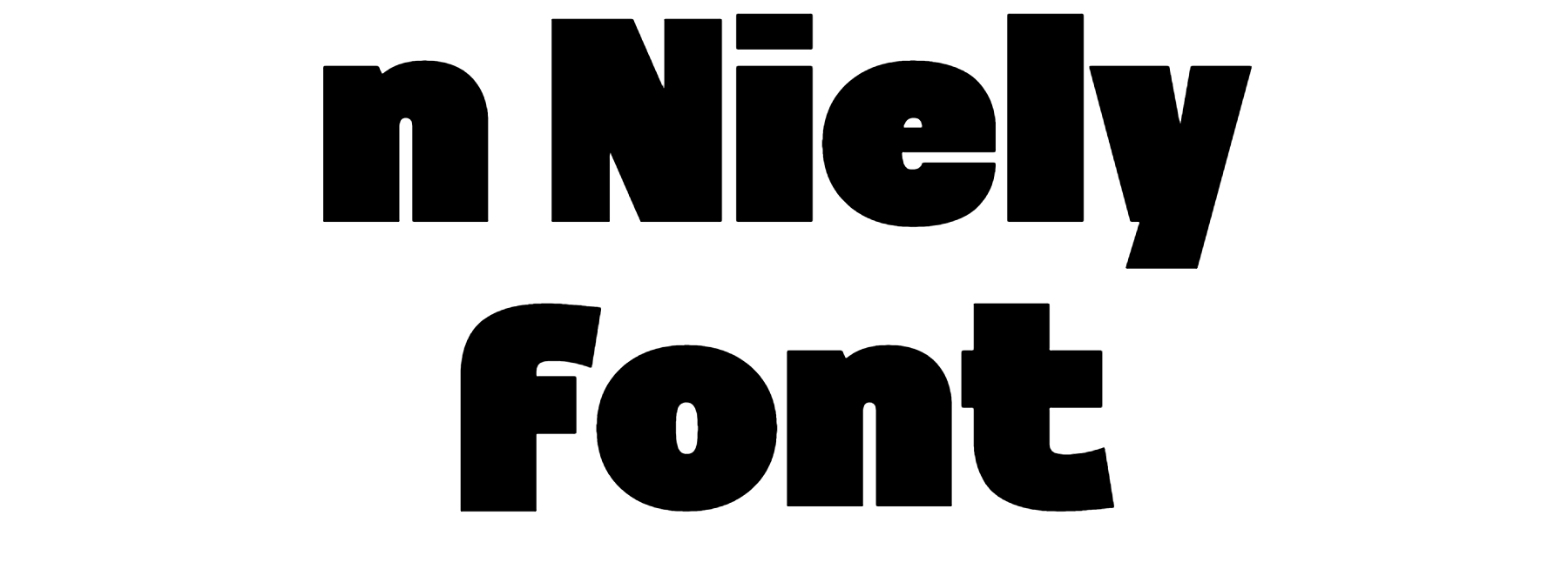 n Niely bold font download