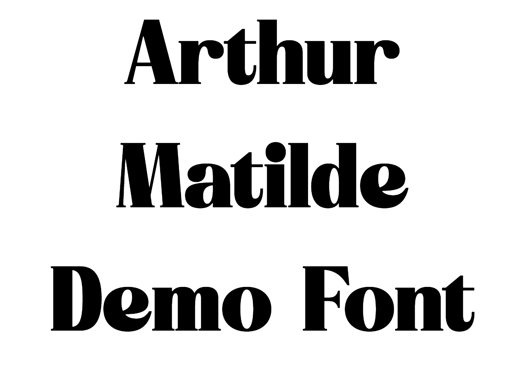 Arthur Matilde Demo Font download
