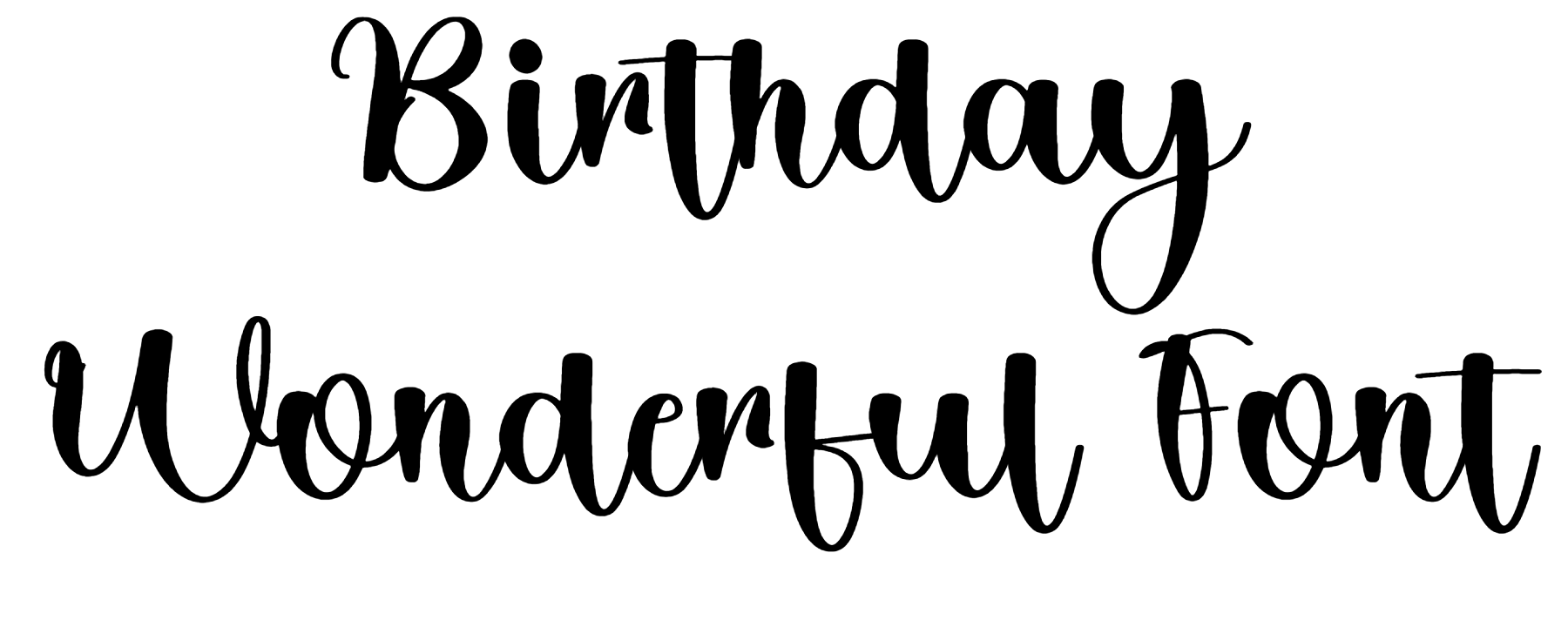 Birthday Wonderful Font Download