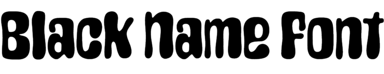 Black Name Font Download