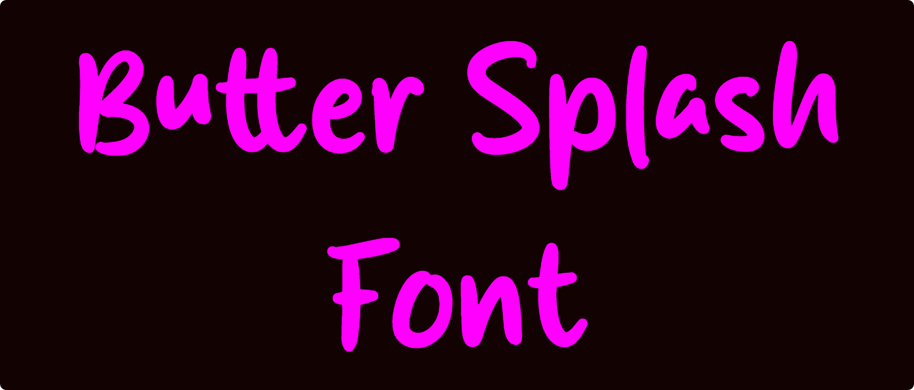 Butter Splash Font Download