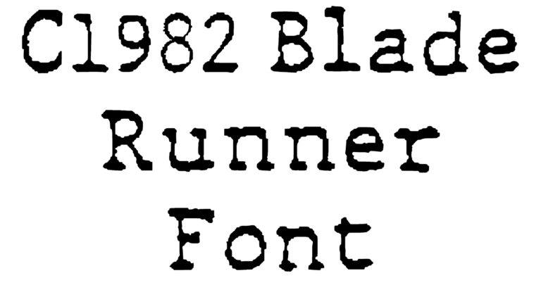 C1982 Blade Runner Font Download