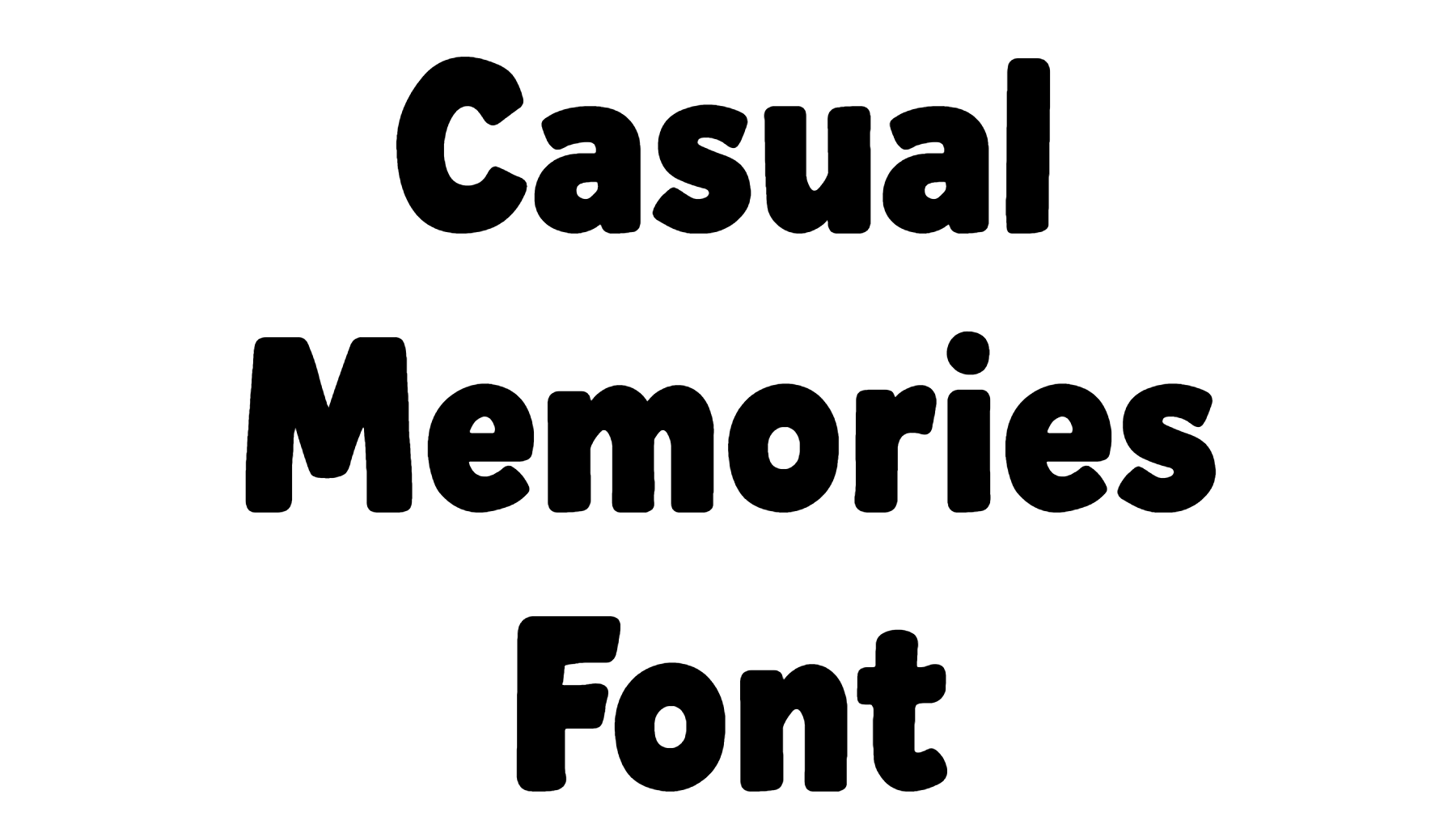 Casual Memories Font Download