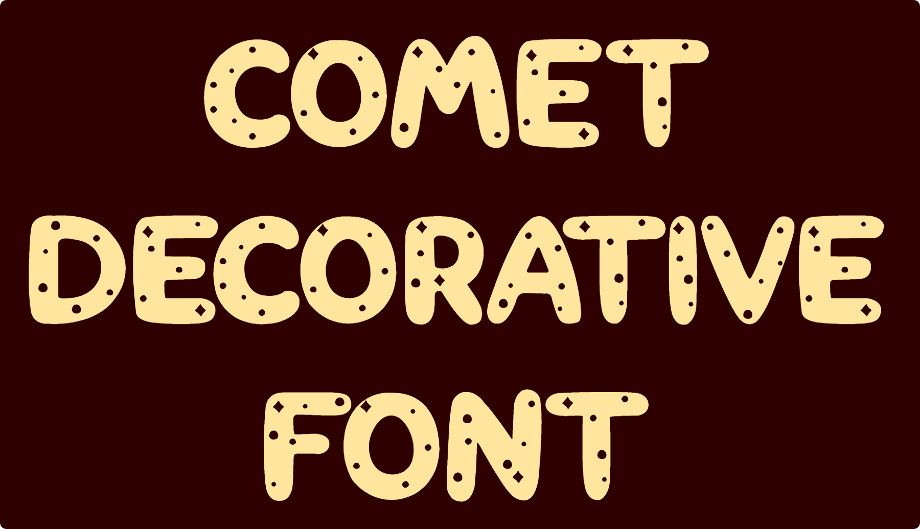 Comet Decorative Font Download