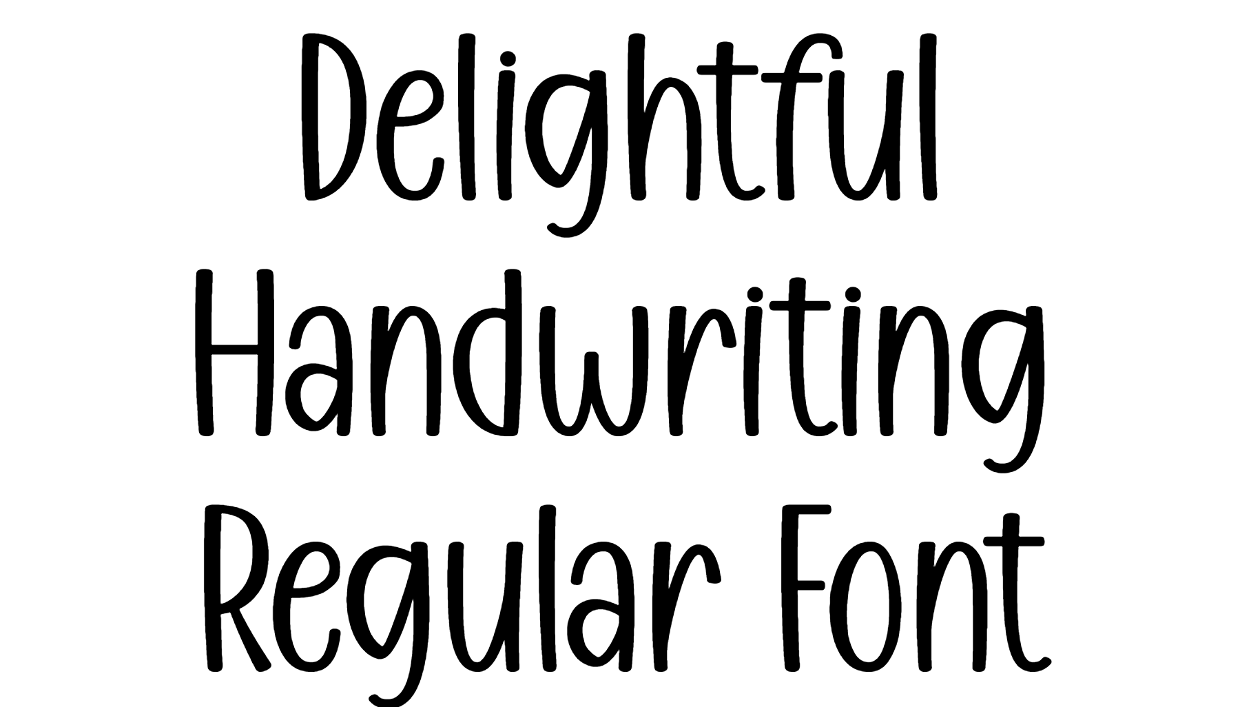 Delightful Handwriting Regular Font Download