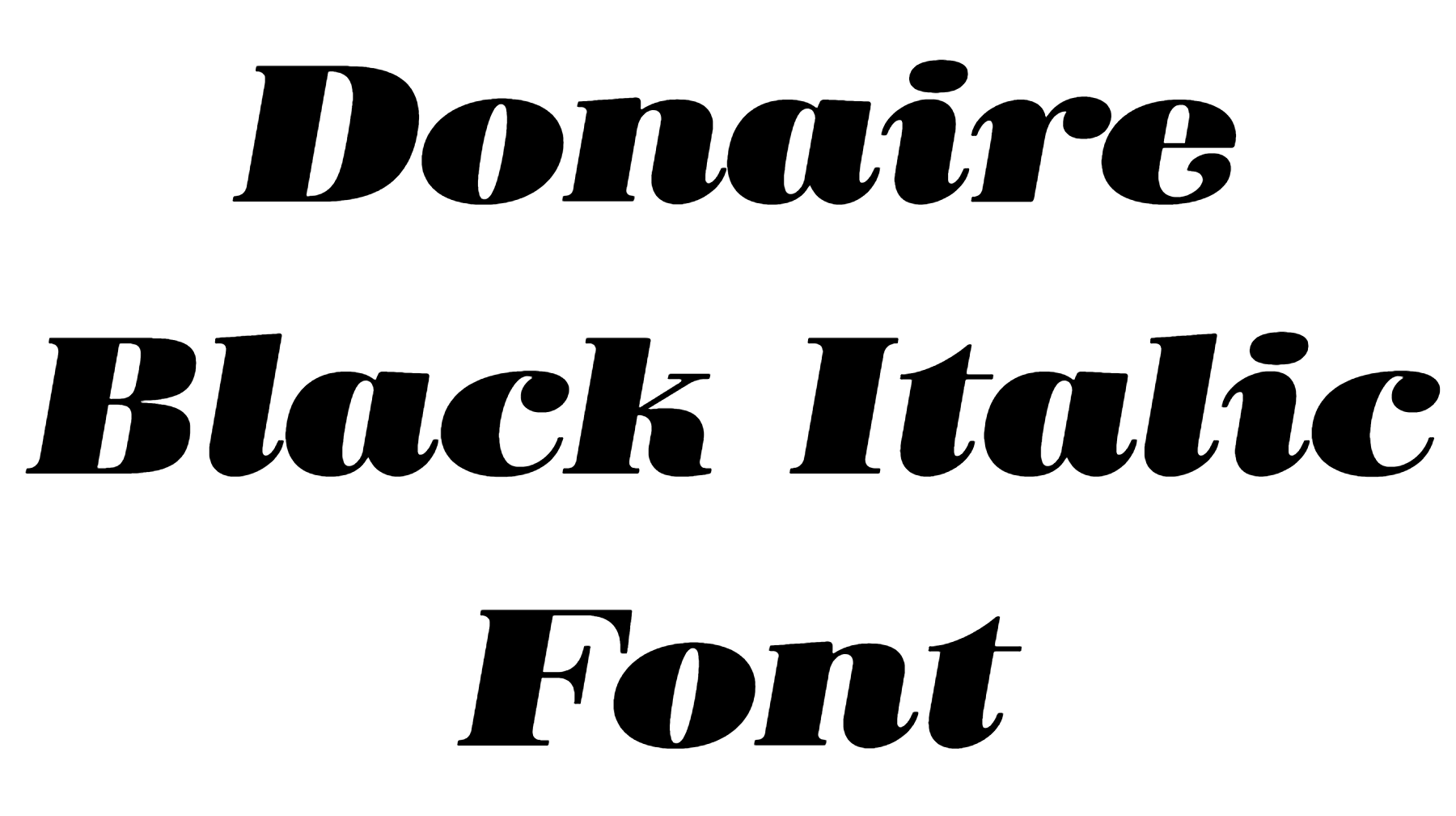 Donaire Black Italic Font download