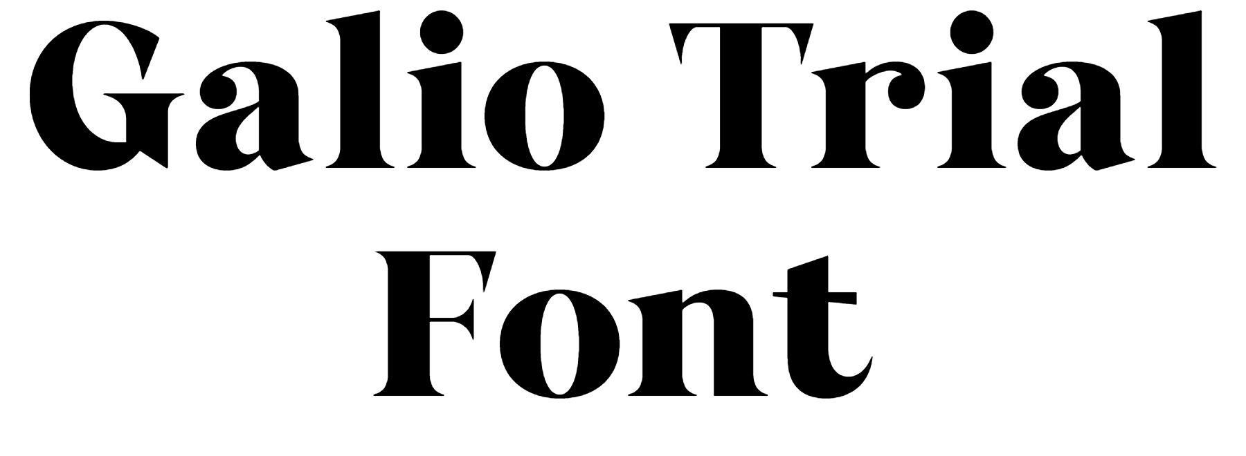 Galio Trial Font Download