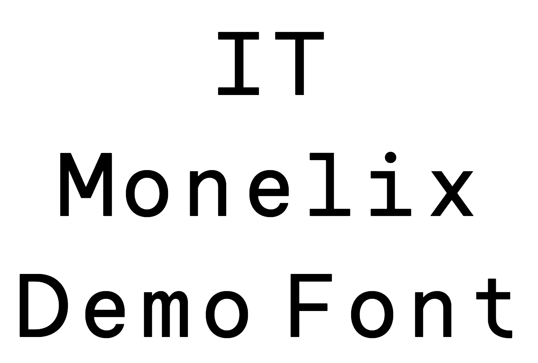 IT Monelix Demo Font Download