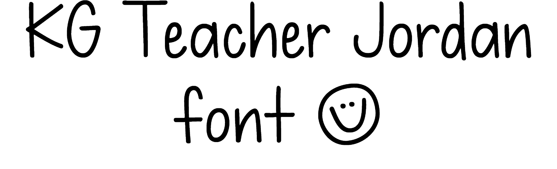 KG Teacher Jordan font download