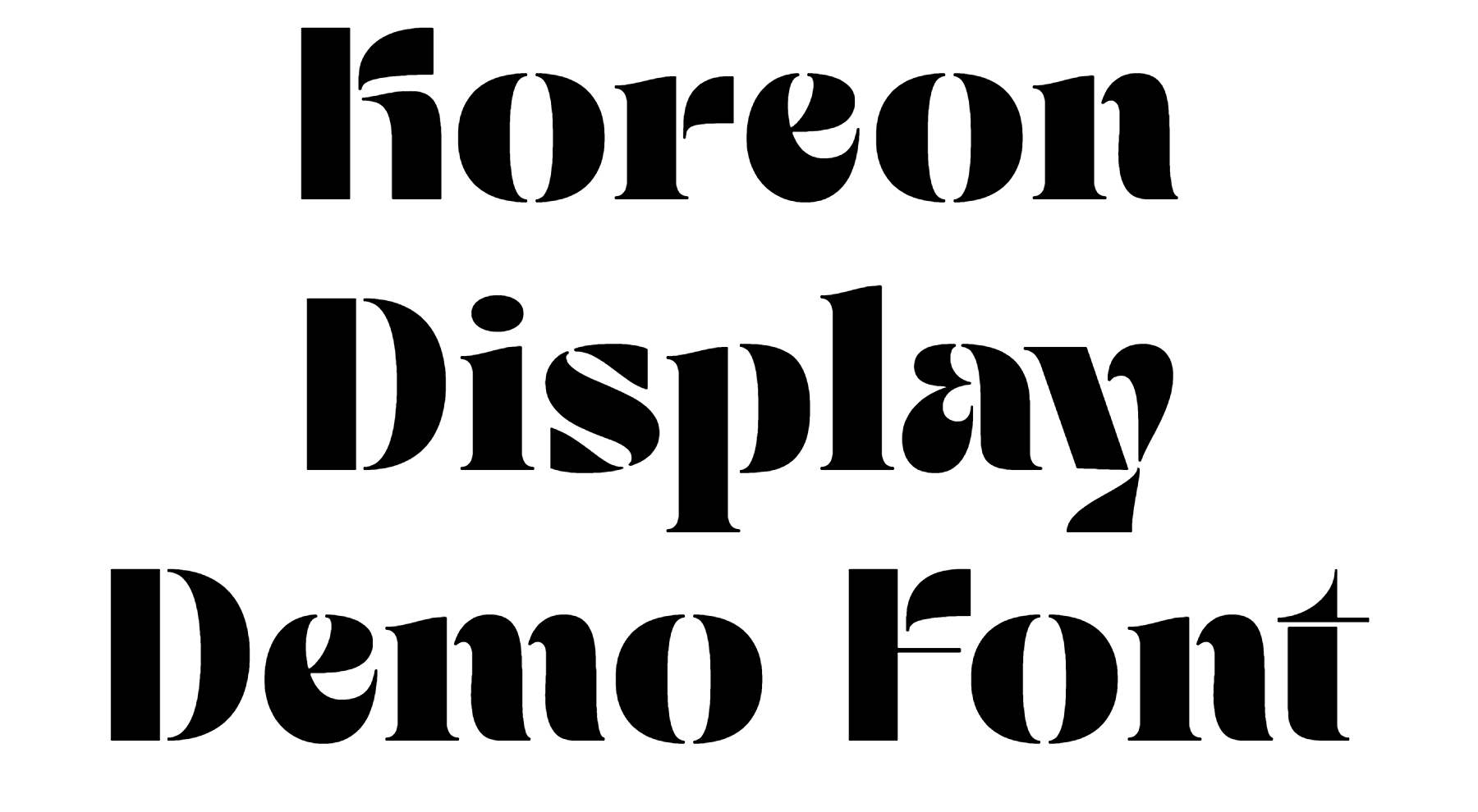 Koreon Display Demo Font Download