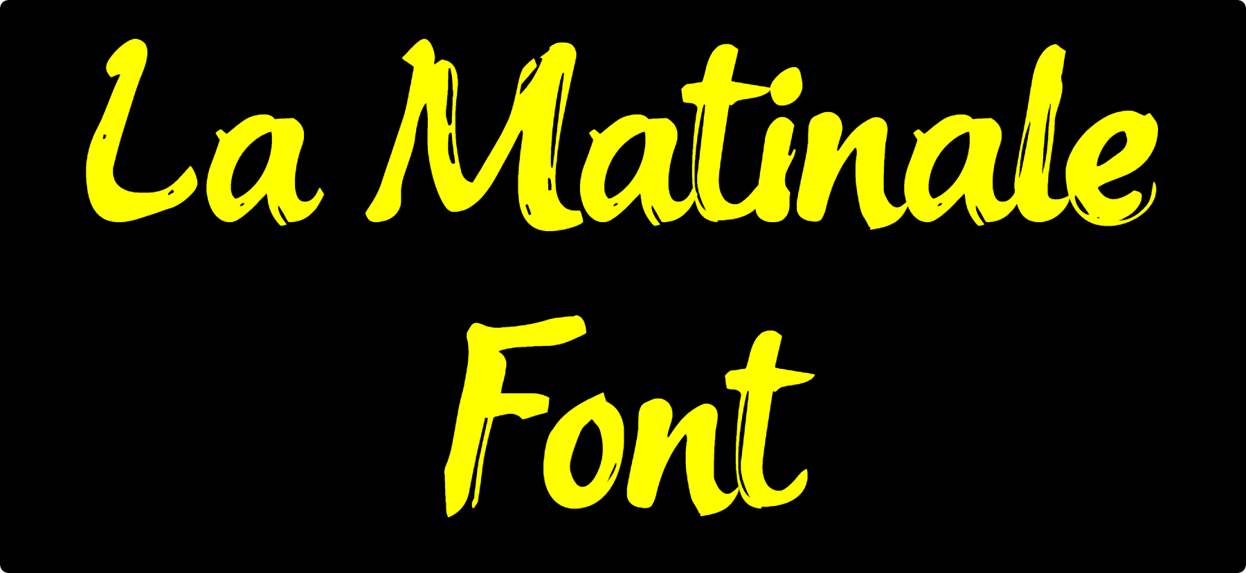 La Matinale Font Download