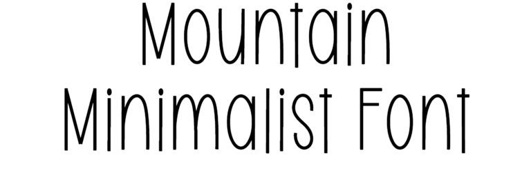 Mountain Minimalist Font Download