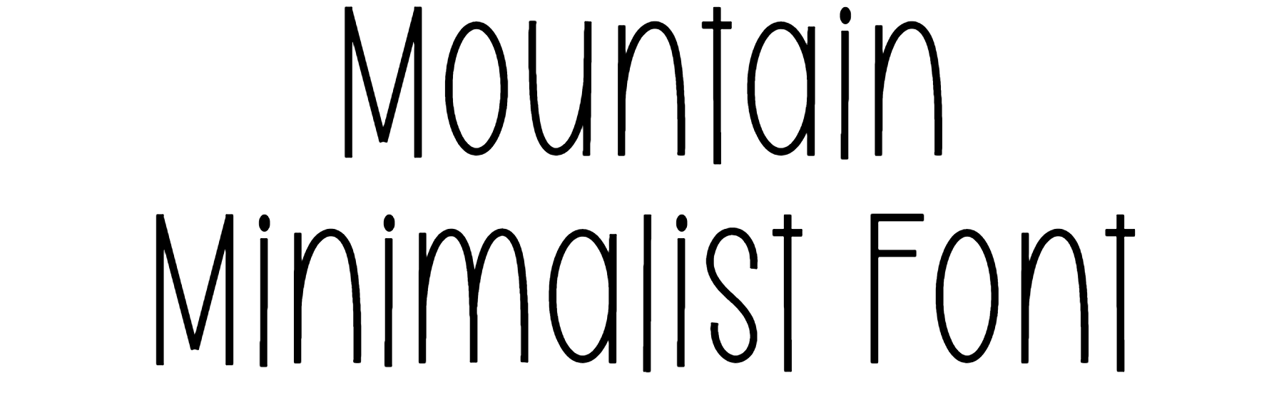 Mountain Minimalist Font Download