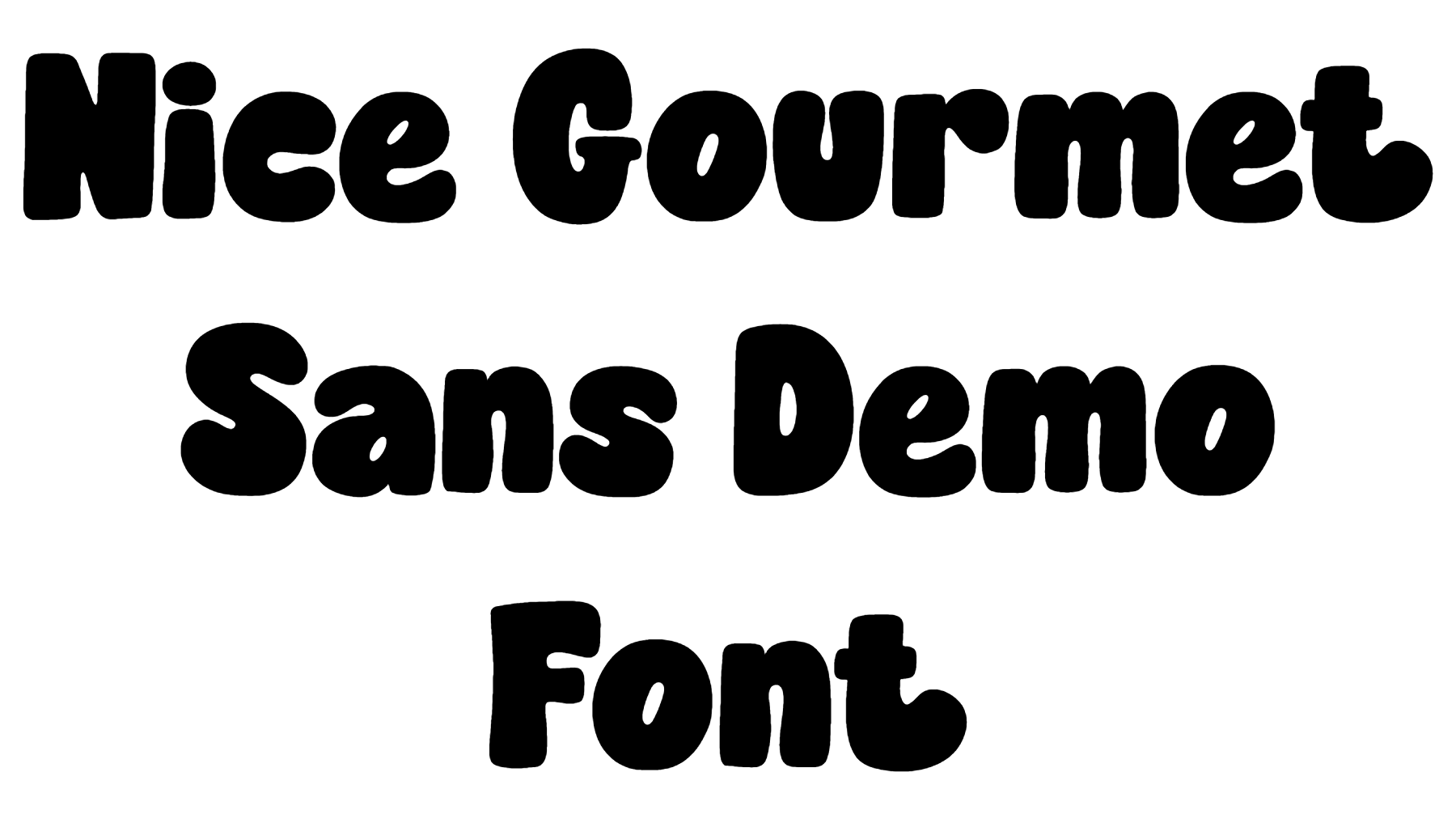 Nice Gourmet Sans Demo Font Download