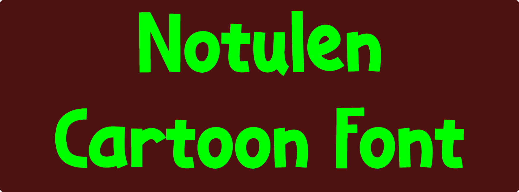 Notulen Cartoon Font Download