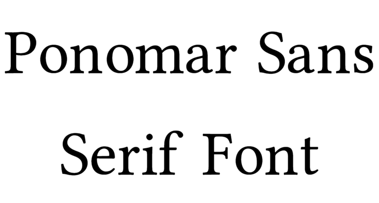 Ponomar Sans Serif Font Download